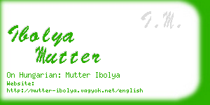 ibolya mutter business card